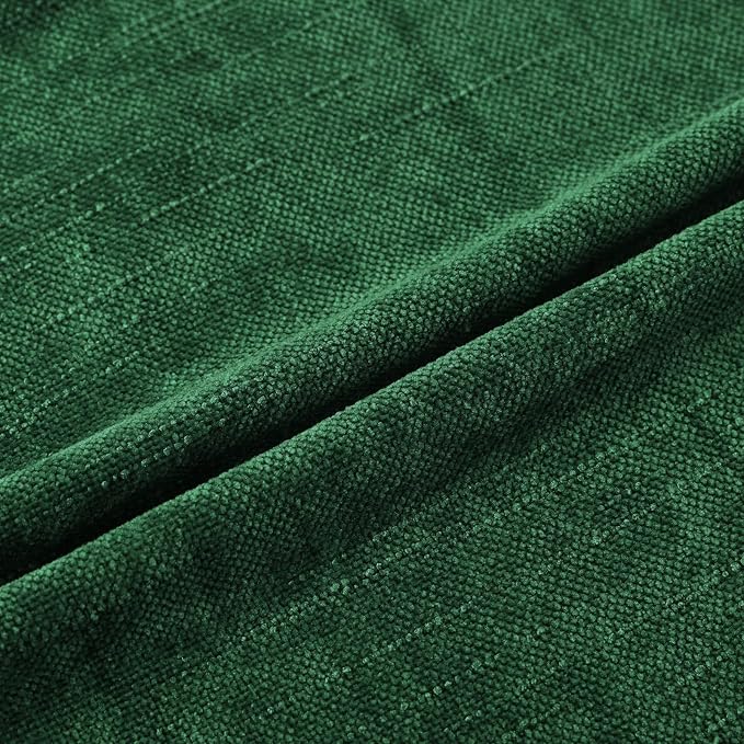Set of 4 Soft Textured Decorative Throw Pillow Covers 24x24 Inch Cozy Farmhouse Cushion Cover Square Accent Pillow Cases for Bed Couch Sofa Living Room, Dark Green