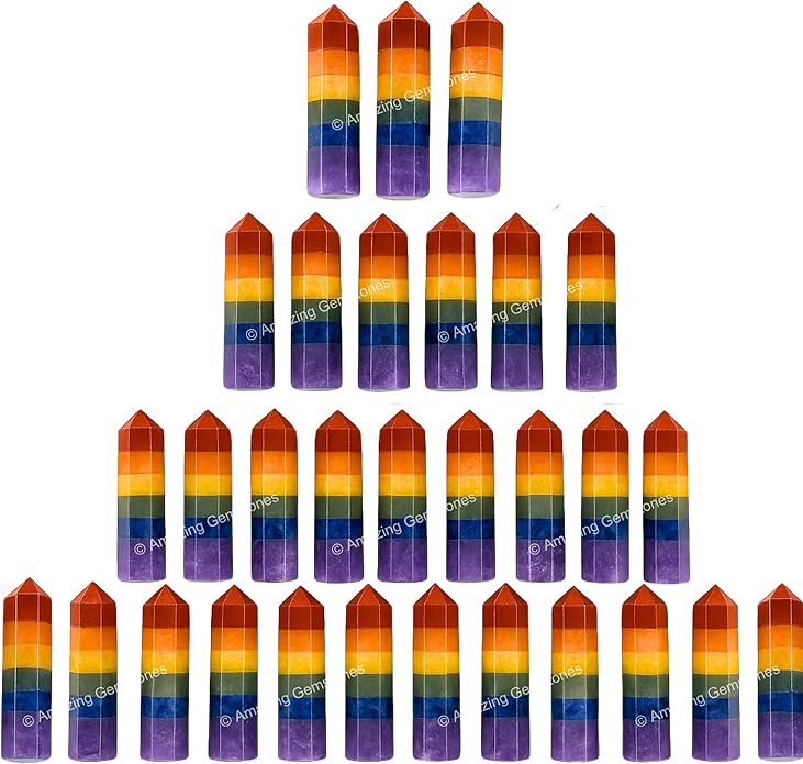 Amazing Gemstone Crystal Points Bulk Healing Crystals & Stones - Premium Single Terminated Healing Wand Point Bulk Crystals for Crafts, Crystal Grid, DIY Work