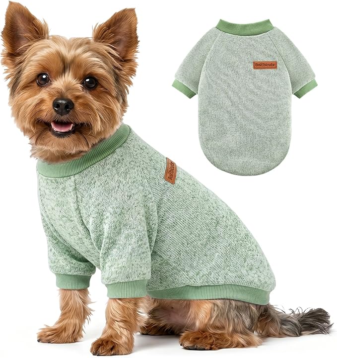 1 Pack Dog Sweaters for Small Dogs Girl Boy Winter Fleece Clothes Warm Soft Dog Sweatshirt Outfit for Dogs Cats Pet Apparel