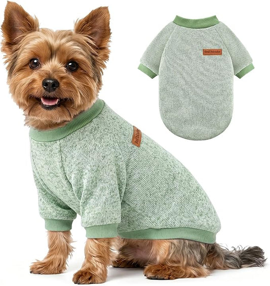 1 Pack Dog Sweaters for Small Dogs Girl Boy Winter Fleece Clothes Warm Soft Dog Sweatshirt Outfit for Dogs Cats Pet Apparel