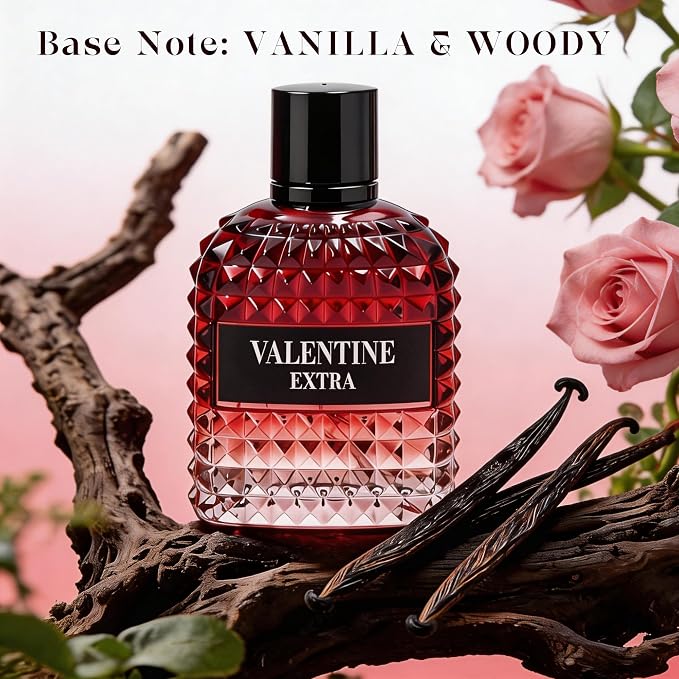 A CENTER Valentine Extra Women's EDP perfume | 3.4 Fl Oz Floral Amber Cologne | Rose Vanilla Scent Gift for Her Long Lasting Cologne for Daily Use