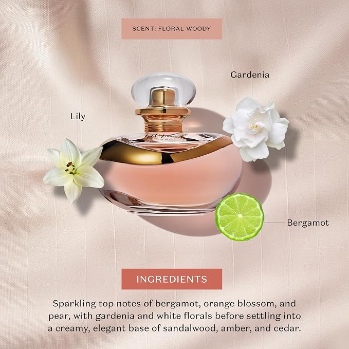 O Boticário Lily Gardenia Eau de Parfum - Long Lasting Perfume for Women - 2.5 oz / 75 ml, Premium Brazilian Floral Fragrance with Gardenia & Lily Notes, Luminous Signature Scent, Women's Perfume Gift