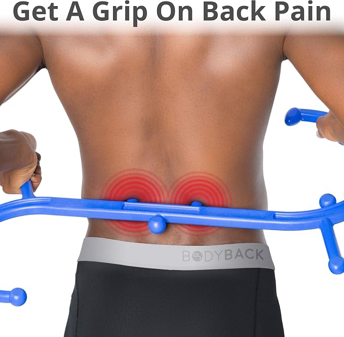 Body Back Buddy - USA Made FSA Eligible - Classic & Mini Bundle, Full Body Trigger Point Massage Tool, Neck & Back Pain Relief, Deep Tissue Stress Relief (Blue)
