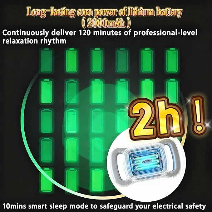 24-Head Deep Tissue Massage Gun Set – Portable Percussion Massager with 9 Modes & 9 Intensities, Quiet Rechargeable Handheld Body Massager (Gray)
