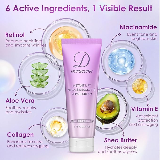 Firming Neck Cream for Crepey Skin Body Care Comfort,Moisturizing, Tightening Lotions Cosmetic Skin Care Skin & Repair for Women