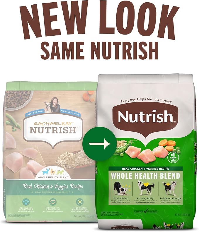 Nutrish Dry Dog Food, Real Chicken & Veggies, 28 lb. Bag (Rachael Ray)