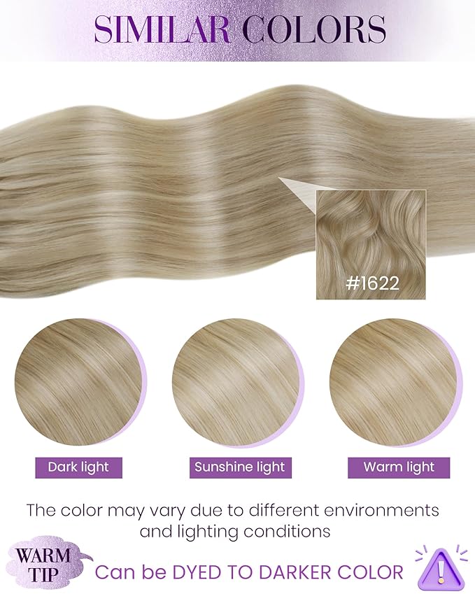 LaaVoo Itip Human Hair Extensions Blonde I Tip Hair Extensions Human Hair Light Blonde Highlights Golden Blonde Itip Extensions Human Hair 18 Inch 1g/s 50 strands