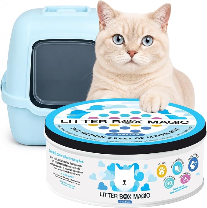 Litter Box Magic Cat Litter Deodorizer Gel, Fresh Scent, 16 Oz, Pack of 1 | Odor-Absorbing Gel Jar Neutralizes Cat Litter Box Odors with a Fresh Scent. Multi-Cat Smell Eliminator. Non-Toxic.