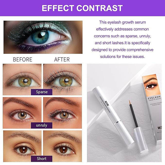 Lash Serum- Rapid Eyelash Growth Serum for tronger, Healthier Lashes & Brows, Vegan & Cruelty-Free (1 PCS)