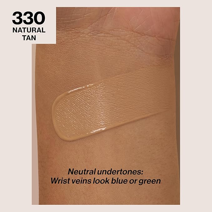 Revlon Liquid Foundation, ColorStay Face Makeup for Normal & Dry Skin, SPF 20, Longwear Medium-Full Coverage with Natural Finish, 330 Natural Tan, 1 Fl Oz