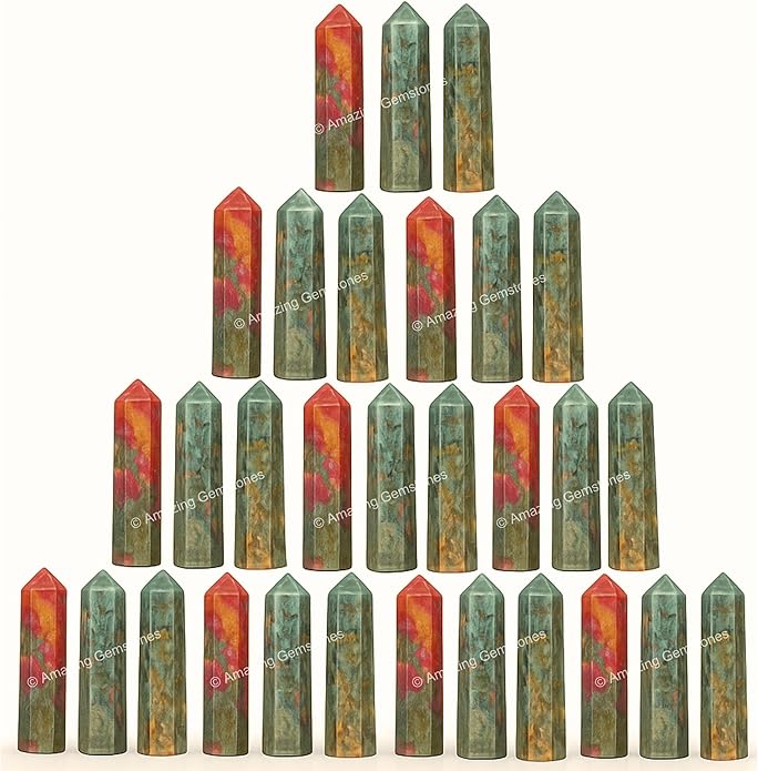 Amazing Gemstone Crystal Points Bulk Healing Crystals & Stones - Premium Single Terminated Healing Wand Point Bulk Crystals for Crafts, Crystal Grid, DIY Work