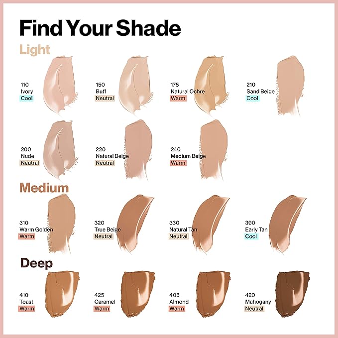 Revlon Liquid Foundation, ColorStay Face Makeup for Normal and Dry Skin, Longwear Full Coverage with Matte Finish, Oil Free, Nude, 1.0 Fl Oz