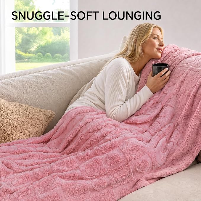 Luciphia Small Dog Blanket Washable Pet Bed Cover Soft Fluffy Puppy Blanket with Premium Fleece 300GSM Cozy Calming Cat Blankets for Indoor Cats Pink 57x40 inch | Pink Blanket Washable for Medium/Large Dogs, Cute Cover on Bed Couch Crate Car, Puppy Ess...
