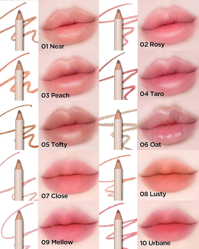THESAEM Cover Perfection Lip Pencil - Slim, Easy-Blend & Overlip Makeup, Creamy Matte Lip Liner, Long-Lasting with Built-In Sharpener (10 Urbane)