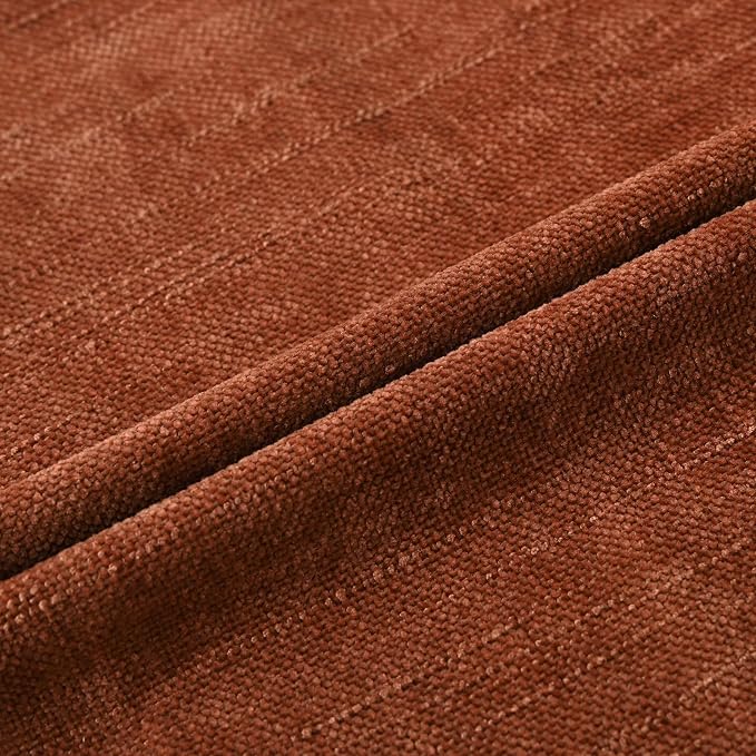 Set of 4 Soft Textured Decorative Throw Pillow Covers 12X20 Inch Cozy Farmhouse Cushion Cover Square Accent Pillow Cases for Bed Couch Sofa Living Room, Rust