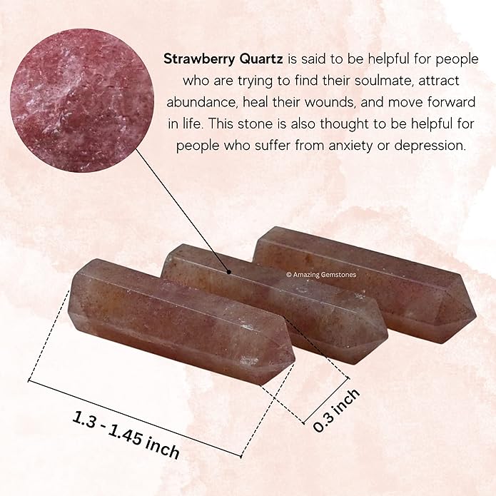 Amazing Gemstone Crystal Points Bulk Healing Crystals & Stones - Premium Single Terminated Healing Wand Point Bulk Crystals for Crafts, Crystal Grid, DIY Work
