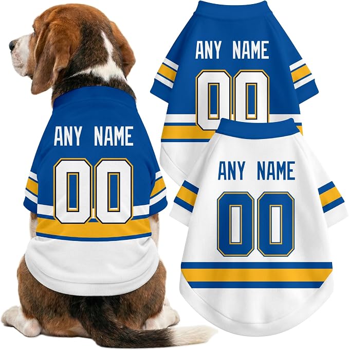 St. Louis Dog Clothes Personalized Pet T Shirt for Dogs Gift | Custom Name Number Jersey Style Pet Shirt for Dog