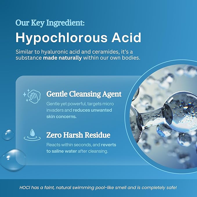 Hypochlorous Acid Spray – Dermatologist Tested HOCl Facial Cleanser for Sensitive, Acne-Prone & Irritated Skin – Soothes Redness, Eczema, Rashes & Itching – Skin Repair Spray, 2oz + 2oz, Honeydew Labs