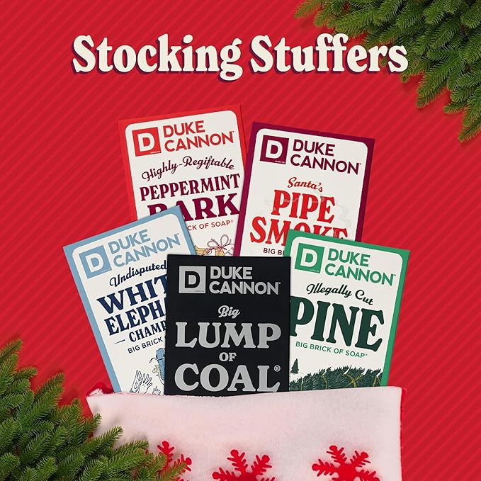 Duke Cannon Supply Co. White Elephant Bar Soap - 10oz Large Soap Brick with Citrus Musk Scent - Holiday Gag Gift, Funny White Elephant Gift Idea 3 Pack