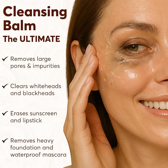 Grinding Makeup Remover Balm, Moisturizing Oil Cleanser For All Skin Types, Korean Skin Care Makeup Cleansing Balm For Face, Non-Greasy and Soft Sorbet Texture Hydrating Facial Wash, 1.7 Fl Oz