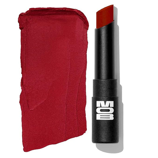MOB Beauty Soft Matte Lipstick Redemption – Muted Merlot Red | Weightless, One-Swipe Color Infused with Skincare | Vegan, Silicone-Free, Cruelty-Free Formula in a Biodegradable Capsule