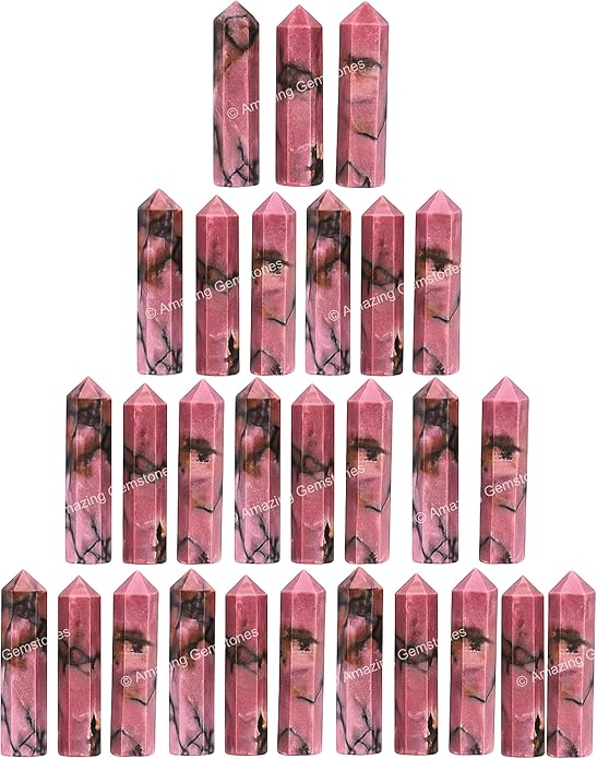 Amazing Gemstone Crystal Points Bulk Healing Crystals & Stones - Premium Single Terminated Healing Wand Point Bulk Crystals for Crafts, Crystal Grid, DIY Work