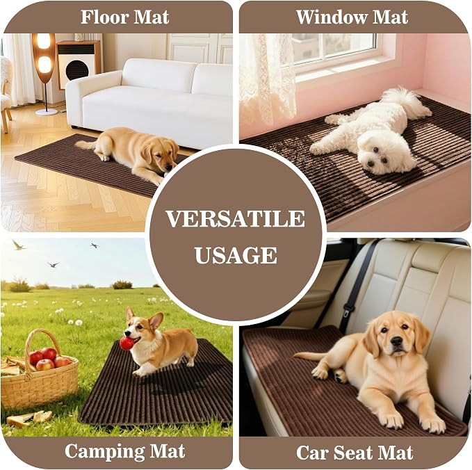 MYSKY HOME 100% Waterproof Couch Cover, Chair Cover for Dogs Washable, Non Slip Couch Headrest Covers Pet Friendly, Sofa Covers Furniture Protector, Dog Bed Cover, Chocolate, 35"x35"