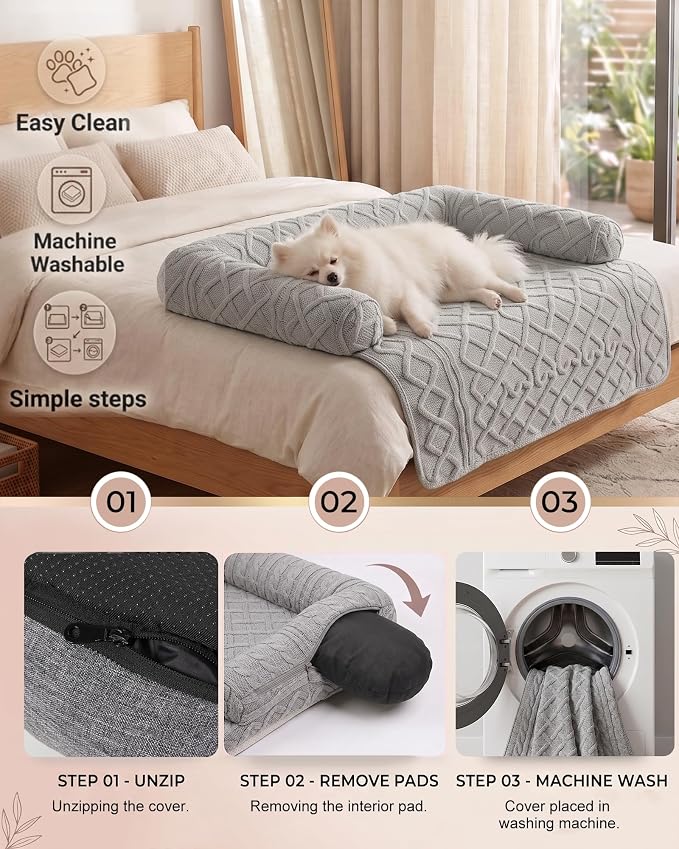 IUUI Dog Bed/Mat for Couch,Luxury Dog Couch Bed Sofa Furniture Protector | Non-Slip&Manchine Washable,Protects Sofa from Fur & Scratches,Ultrasoft Fluffy Texture,Cozy for All Size Dogs&Cats