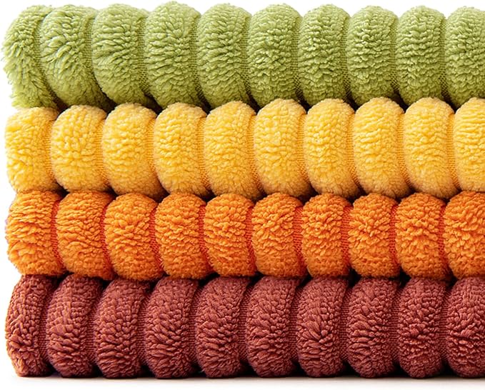 MIULEE Fall Burnt Orange Decorative Throw Pillow Covers 18x18 Inch Set of 4 Boho Color-Clash Cushion Covers Modern Farmhouse Pillow Cases Corduroy Striped Decor for Couch Sofa Bed(Terracotta,Rust)