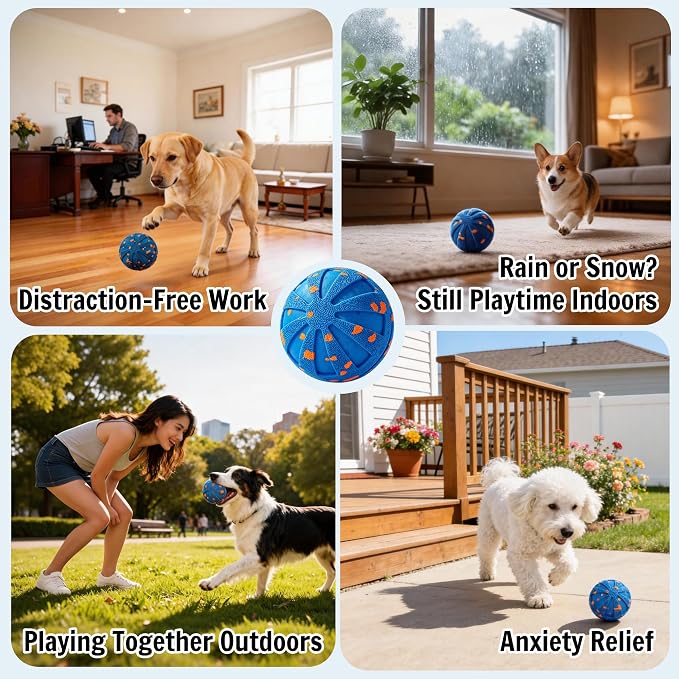 Self-Moving Rolling Dog Ball, Interactive Toy, Rechargeable