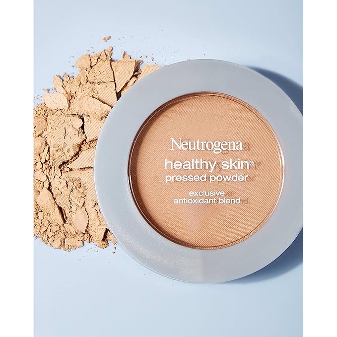 Neutrogena Healthy Skin Pressed Makeup Powder Compact with Antioxidants & Pro Vitamin B5, Evens Tone, Minimizes Shine & Conditions, Light to Medium 30.34 oz (Pack of 2)