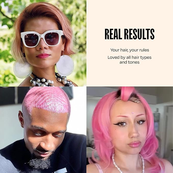 Overtone Semi Permanent Hair Color Conditioner, Cotton Candy Pink, 8 oz, Nourishing, Damage-Free, Color Depositing Mask for All Hair Types with Shea Butter & Coconut Oil, Vegan & Cruelty-Free