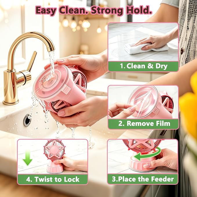 Cat Toys for Indoor Cats，Interactive Cat Toy Kitten Toys Enrichment with Adjustable Cat Food Dispenser, Slow Feeder Puzzle Removable Teaser Wand Toy for Bored Indoor Adult Cats (Rosy Pink)