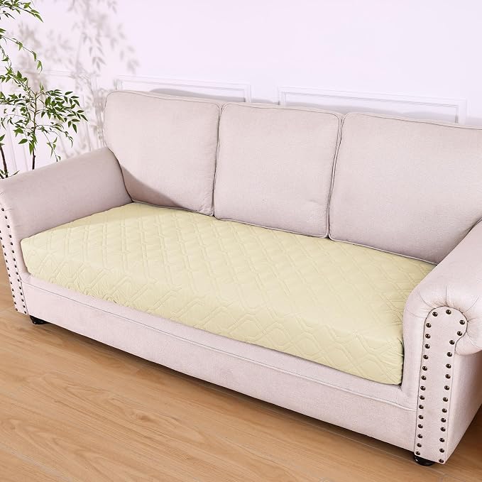 Waterproof Dog Bed Blanket - Soft Pet Blanket & Sofa Cover for Dogs | Reversible Washable Furniture Protector, Couch Covers for Pets (40x80 Inch, Beige/Beige)