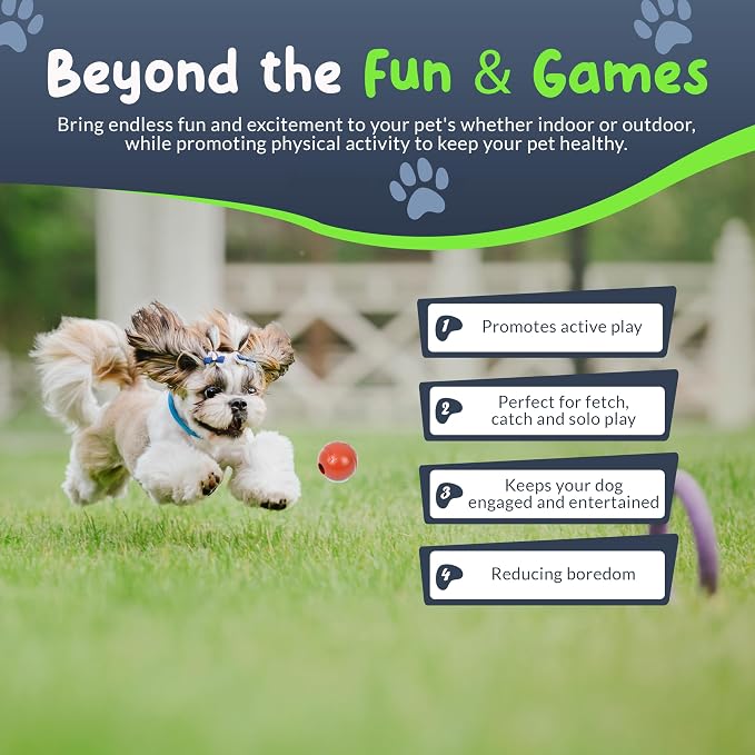 Small Dog Treat Balls — 2-Inch Solid Rubber Stuffable Toys with Hole, 4 Pack — Stuff with Peanut Butter, Freeze, Fetch, or Chew | Small Breeds & Puppies | Mesh Storage Bag
