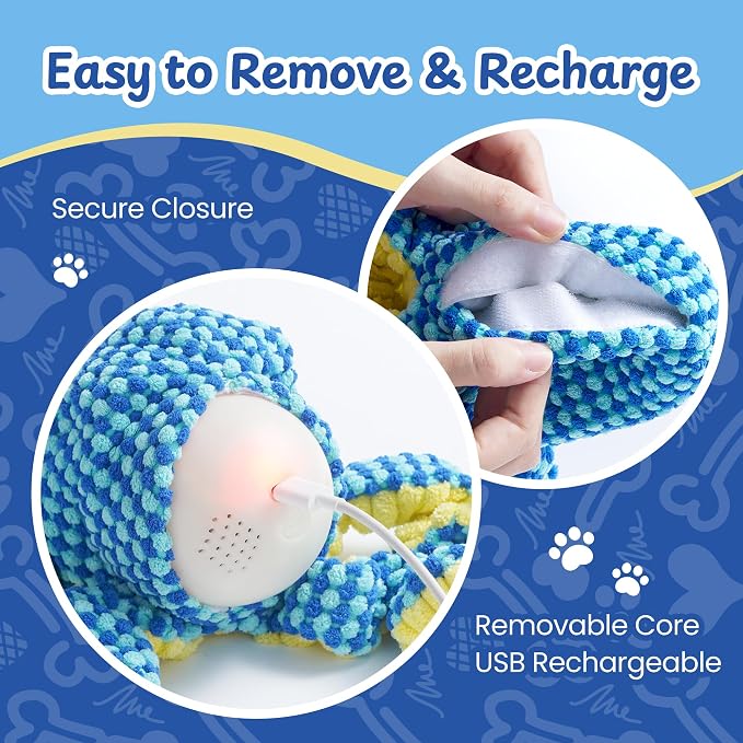 Interactive Dog Toy, Durable Bouncing Plush Octopus to Keep Dogs Busy