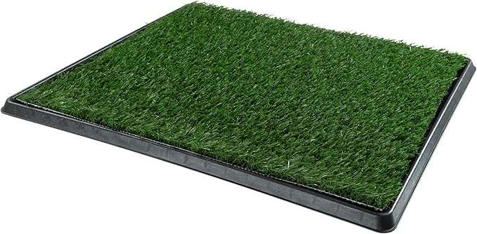 PETMAKER Artificial Grass Puppy Pee Pad for Dogs and Small Pets, 20” x 30” | Reusable 4-Layer Turf Pads for Dogs with Tray, Indoor and Outdoor Fake Grass Potty, Pet Supplies