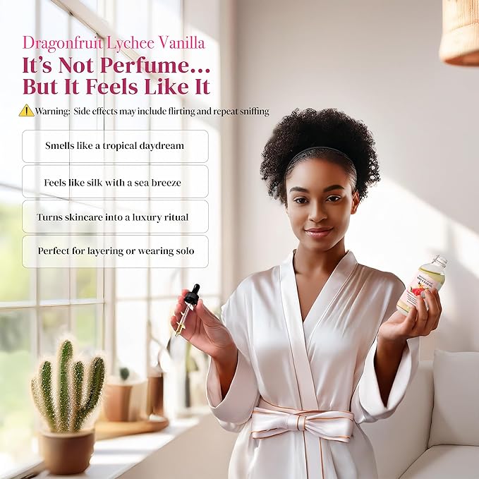 Soothing House Dragonfruit Lychee Vanilla Body Oil – Hydrating & Nourishing Oil for Skin, Hair & Cuticles – Lightweight, Fast-Absorbing, Long-Lasting Fruity Floral Scent, 4 fl oz