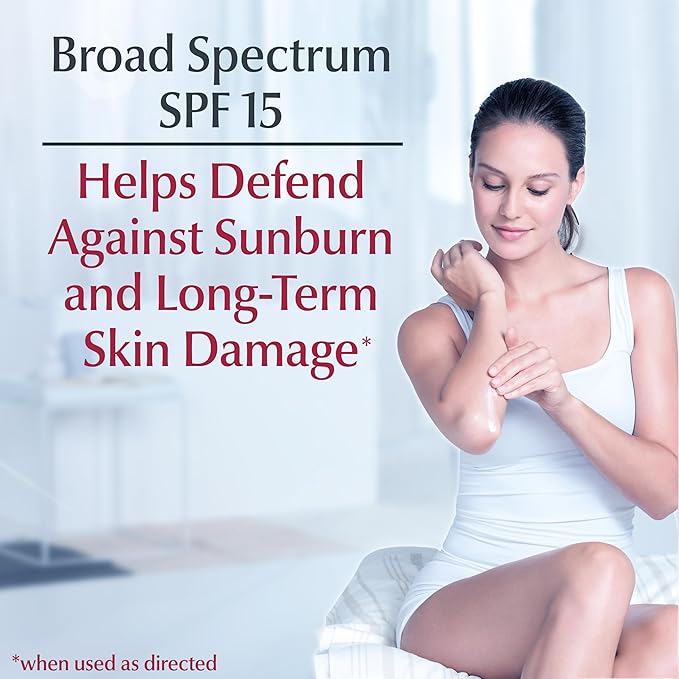 Eucerin Daily Hydration Lotion with SPF 15 - Broad Spectrum Body Lotion for Dry Skin - 16.9 fl. Oz. Pump Bottle (Pack of 3)