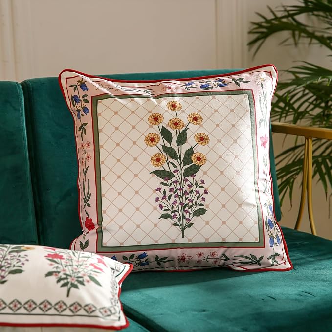 Designer Velvet Throw Pillow Cover,18"x18" Set of 2-Bertina B | Pillow Cover,Concealed Zipper Design,Dragonfly Pattern,Sofas,Bedroom,Living Room,Lounge Chairs,All Season Home Decor