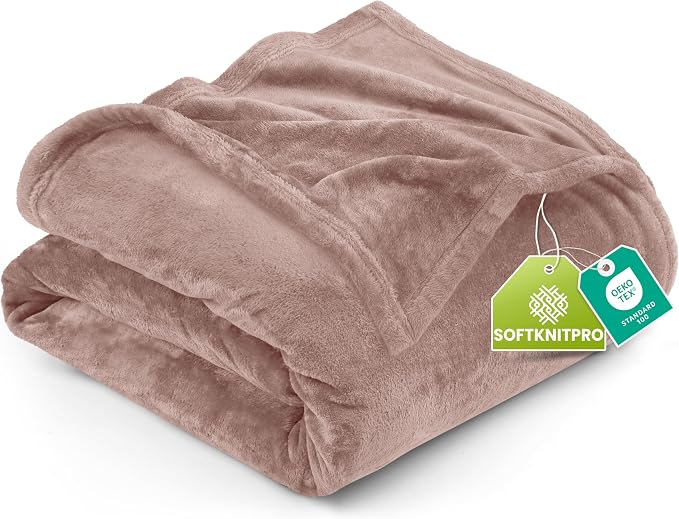 Utopia Bedding Soft Fleece Bed Blanket Twin Size Rose Pink (60x80 Inch) | Microfiber Plush Warm Lightweight Breathable Cozy Blanket Anti-Static, All Season Use, Gift for Women and Men