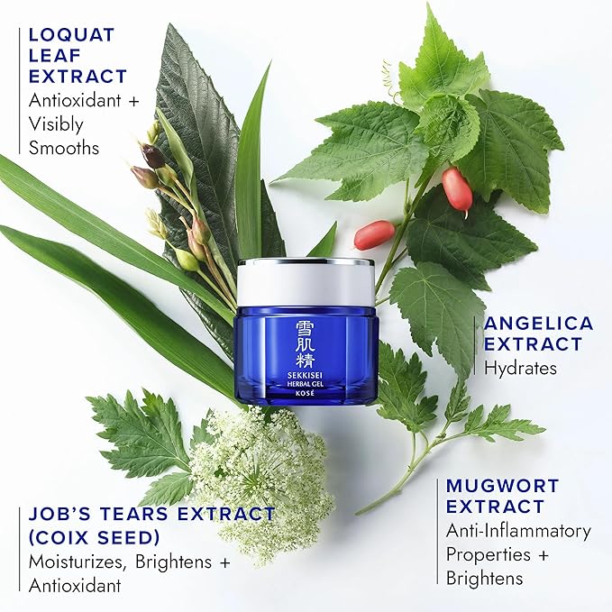 SEKKISEI Herbal Gel REFILL Pod, Multi-Purpose 6-in-1 Benefits Hydrating Gel Moisturizer & Mask, 2.8 Ounce