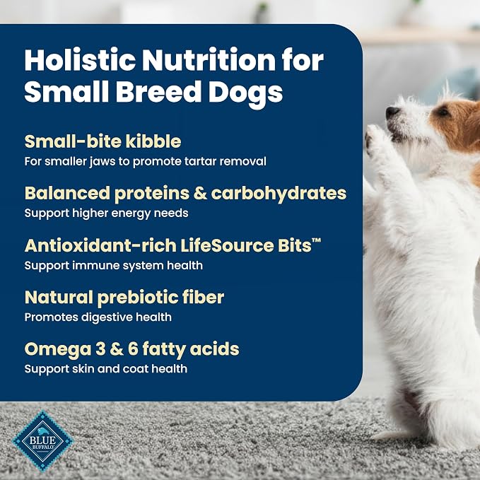 Blue Buffalo Life Protection Formula Lamb Small Breed Dry Dog Food, 5 lb | Real Lamb #1 Ingredient, Antioxidant-Rich LifeSource Bits, Supports Higher Energy Needs, Formulated for Small Breed Dogs