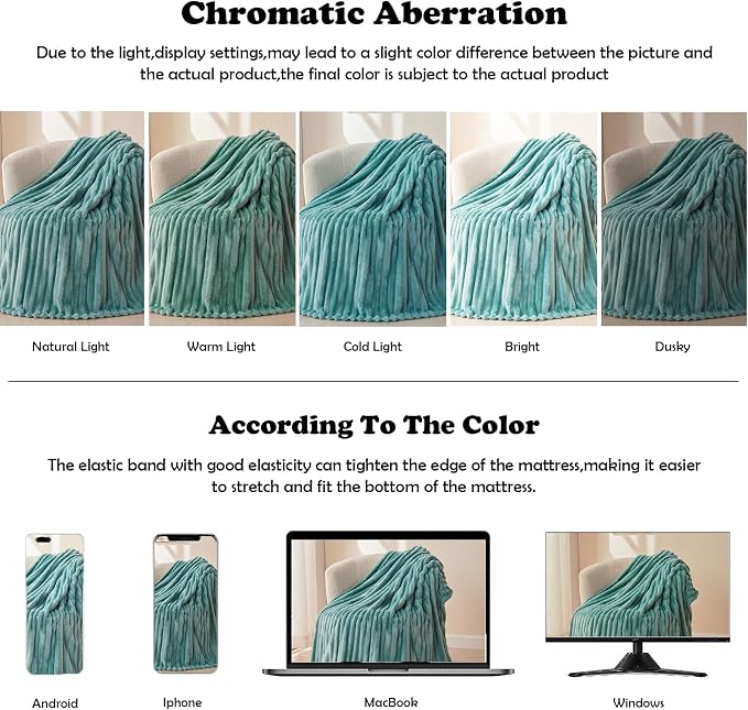 NEWCOSPLAY Fleece Ribbed Cozy King Blanket for Couch, Dusty Sage, 90"x110" | Premium Silky Flannel Blanket, Soft Lightweight Fluffy Throw Blanket for Bed Sofa Decor, Gift for All Season Use