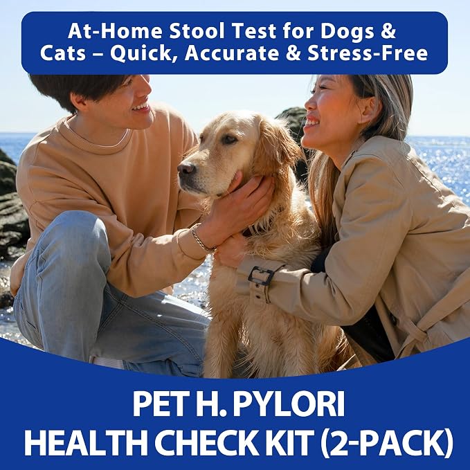 Pet H. Pylori Health Check Kit (2-Pack) – At-Home Testing for Dogs & Cats, Quick Results & Stress-Free Care