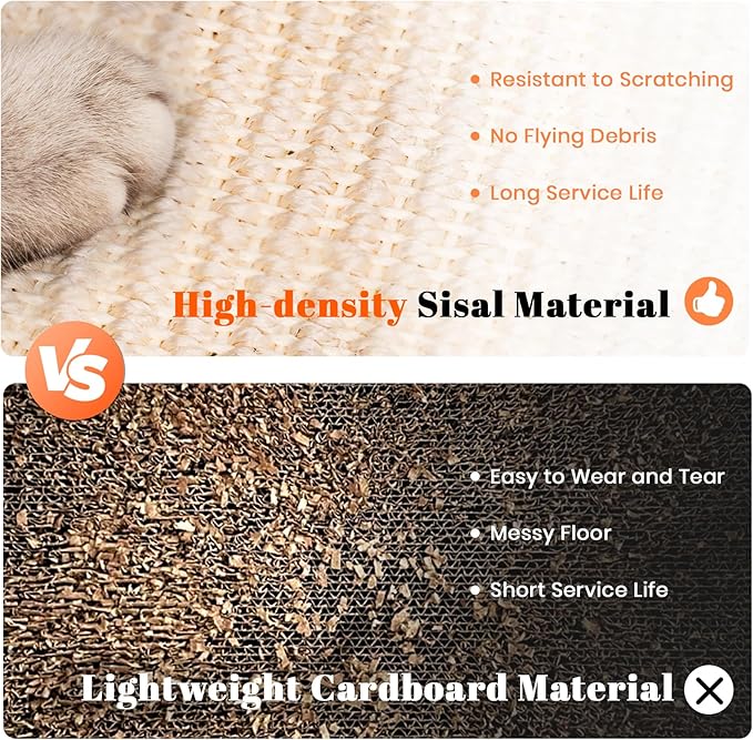 Cat Scratcher Toys Natural Sisal Pad Kitten Interactive Ball Track