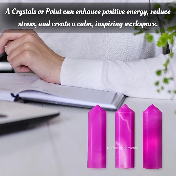 Amazing Gemstone Crystal Points Bulk Healing Crystals & Stones - Premium Single Terminated Healing Wand Point Bulk Crystals for Crafts, Crystal Grid, DIY Work