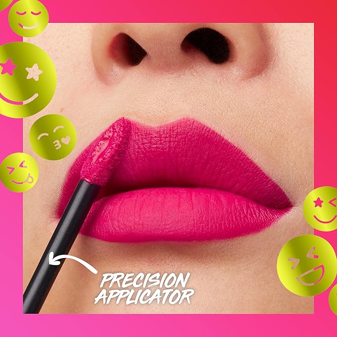 MAYBELLINE Super Stay Matte Ink Liquid Lip Color, Moodmakers Lipstick Collection, Long Lasting, Transfer Proof Lip Makeup, Pleasure Seeker, Red, 1 Count (Pack of 2)