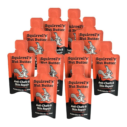 Squirrel's Nut Butter Anti Chafe Adventure Packet | Compact and All Natural Chafing & Skin Care for Athletes, Runners & Adventurers | Thighs, Arms, Pack Straps & More, Frankincese & Lavender, 9ml