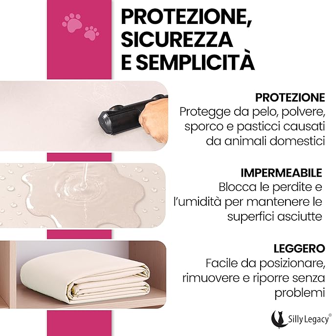 Thin Reversible Waterproof Protective Bed Cover (Queen Size, 96 x 82 inch), for Dogs and Cats, Babies; Incontinence, Dirt, Drool